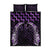 Purple Matariki New Zealand Quilt Bed Set Maori Poutama Galaxy Vibes