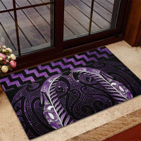 Purple Matariki New Zealand Rubber Doormat Maori Poutama Galaxy Vibes