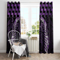 Purple Matariki New Zealand Window Curtain Maori Poutama Galaxy Vibes