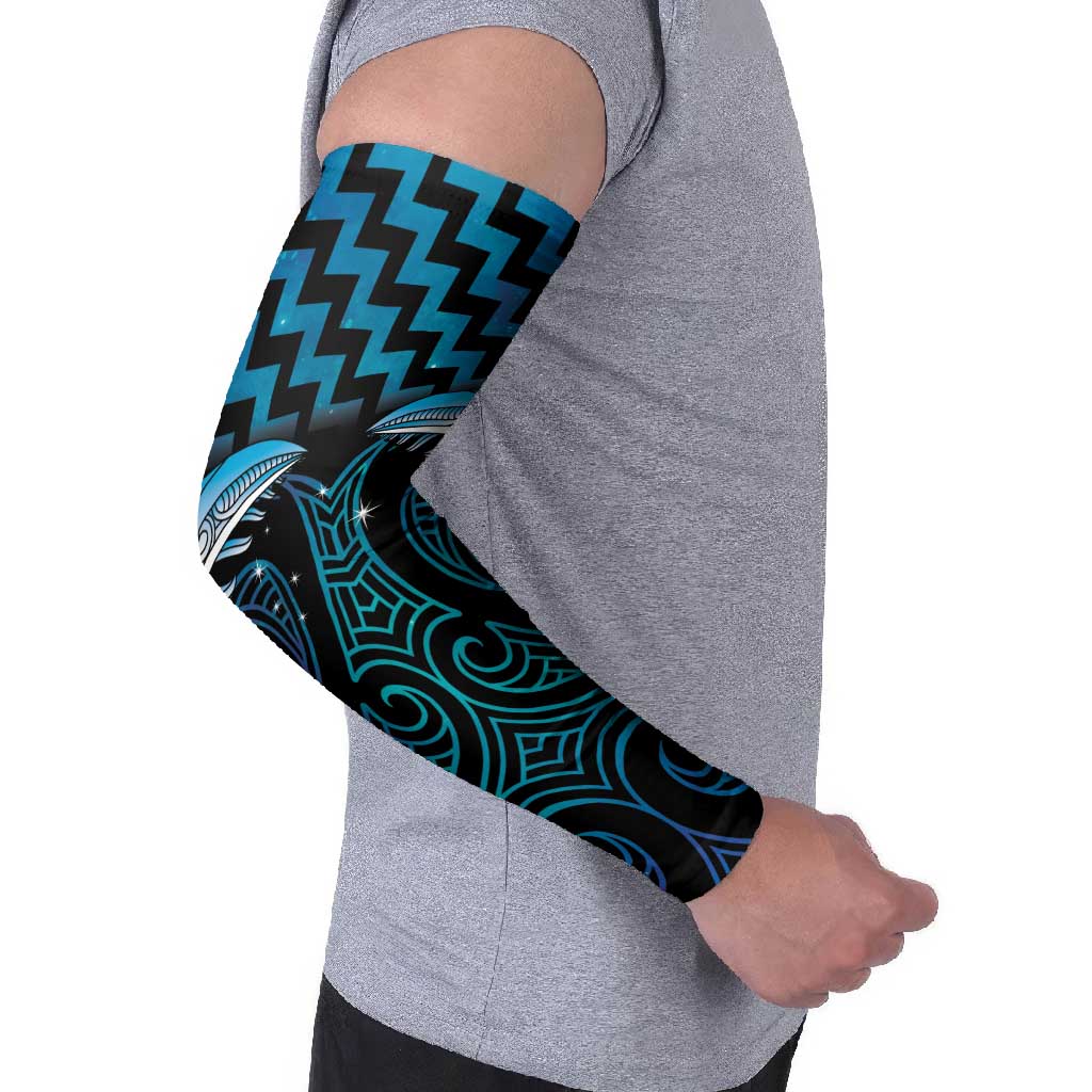 Blue Matariki New Zealand Arm Sleeves Maori Poutama Galaxy Vibes - Polynesian Pride