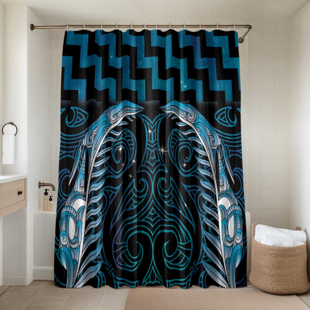 Blue Matariki New Zealand Bathroom Set Maori Poutama Galaxy Vibes - Polynesian Pride