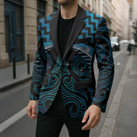 Blue Matariki New Zealand Blazer Maori Poutama Galaxy Vibes - Polynesian Pride