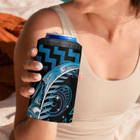 Blue Matariki New Zealand 4 in 1 Can Cooler Tumbler Maori Poutama Galaxy Vibes