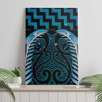 Blue Matariki New Zealand Canvas Wall Art Maori Poutama Galaxy Vibes