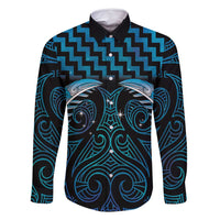 Blue Matariki New Zealand Family Matching Long Sleeve Bodycon Dress and Hawaiian Shirt Maori Poutama Galaxy Vibes