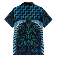 Blue Matariki New Zealand Family Matching Off The Shoulder Long Sleeve Dress and Hawaiian Shirt Maori Poutama Galaxy Vibes