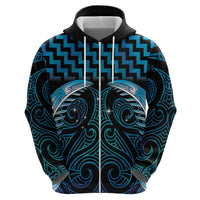 Blue Matariki New Zealand Hoodie Maori Poutama Galaxy Vibes