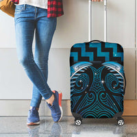 Blue Matariki New Zealand Luggage Cover Maori Poutama Galaxy Vibes