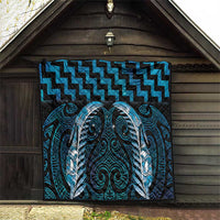 Blue Matariki New Zealand Quilt Maori Poutama Galaxy Vibes