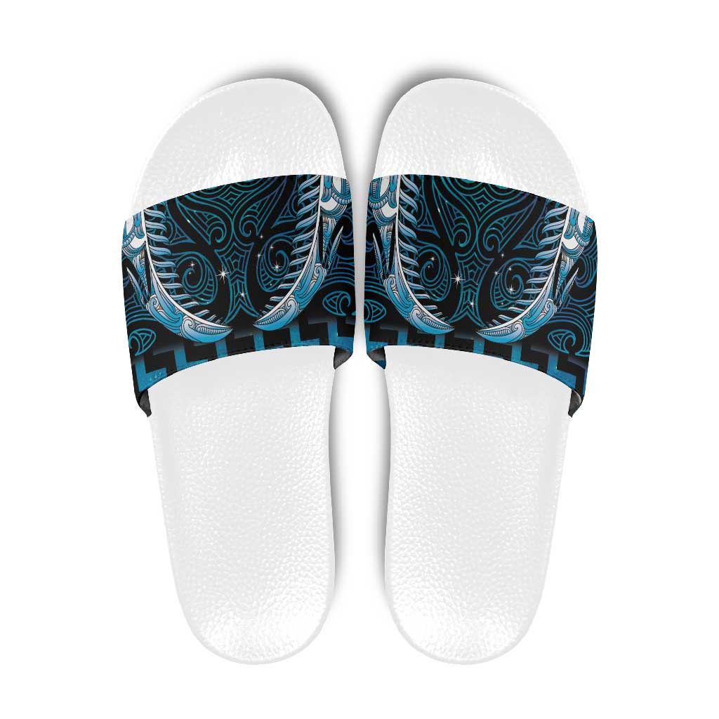 Blue Matariki New Zealand Slide Sandals Maori Poutama Galaxy Vibes - Polynesian Pride