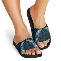 Blue Matariki New Zealand Slide Sandals Maori Poutama Galaxy Vibes - Polynesian Pride