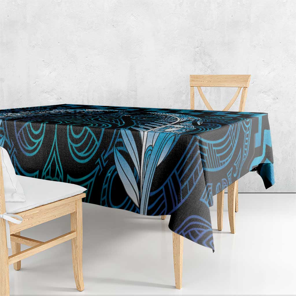 Blue Matariki New Zealand Tablecloth Maori Poutama Galaxy Vibes