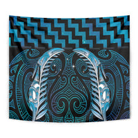 Blue Matariki New Zealand Tapestry Maori Poutama Galaxy Vibes