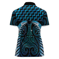Blue Matariki New Zealand Women Polo Shirt Maori Poutama Galaxy Vibes