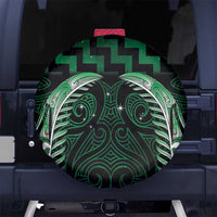 Green Matariki New Zealand Spare Tire Cover Maori Poutama Galaxy Vibes
