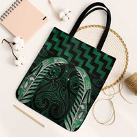 Green Matariki New Zealand Tote Bag Maori Poutama Galaxy Vibes - Polynesian Pride