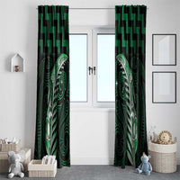 Green Matariki New Zealand Window Curtain Maori Poutama Galaxy Vibes