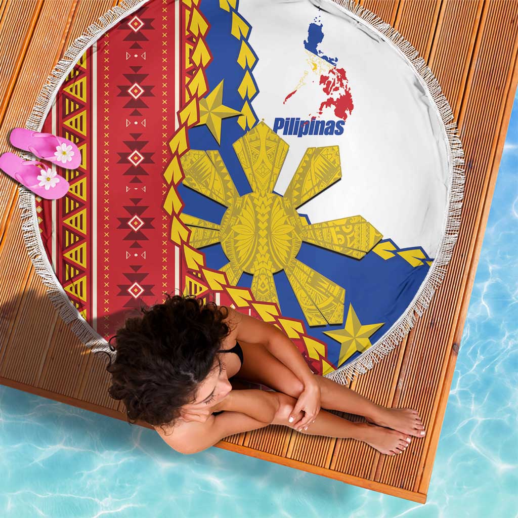 Philippines Independence Day Beach Blanket Pilipinas Sun Stars Igorot Pattern