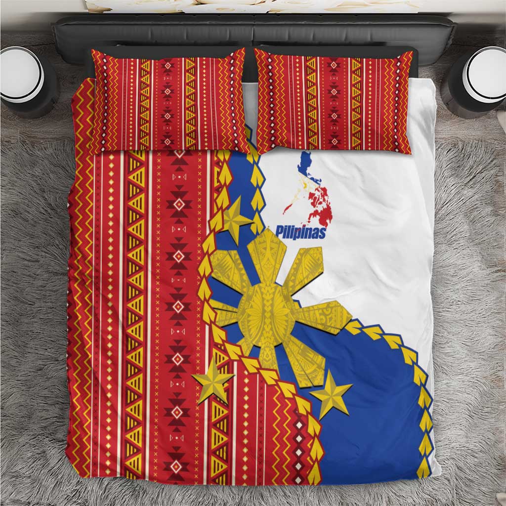 Philippines Independence Day Bedding Set Pilipinas Sun Stars Igorot Pattern