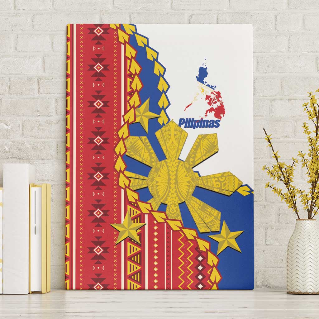 Philippines Independence Day Canvas Wall Art Pilipinas Sun Stars Igorot Pattern