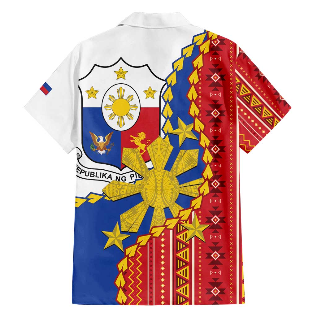 Philippines Independence Day Family Matching Long Sleeve Bodycon Dress and Hawaiian Shirt Pilipinas Sun Stars Igorot Pattern