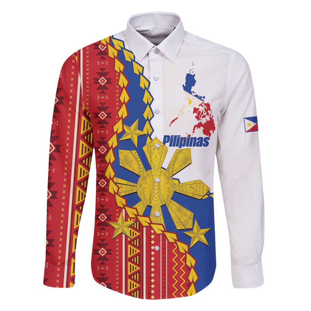 Philippines Independence Day Family Matching Long Sleeve Bodycon Dress and Hawaiian Shirt Pilipinas Sun Stars Igorot Pattern