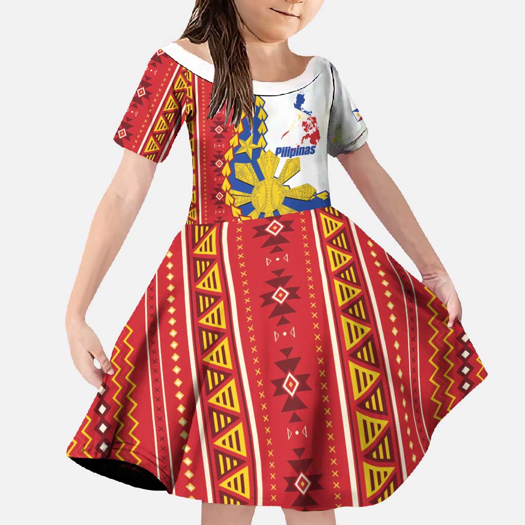 Philippines Independence Day Family Matching Tank Maxi Dress and Hawaiian Shirt Pilipinas Sun Stars Igorot Pattern