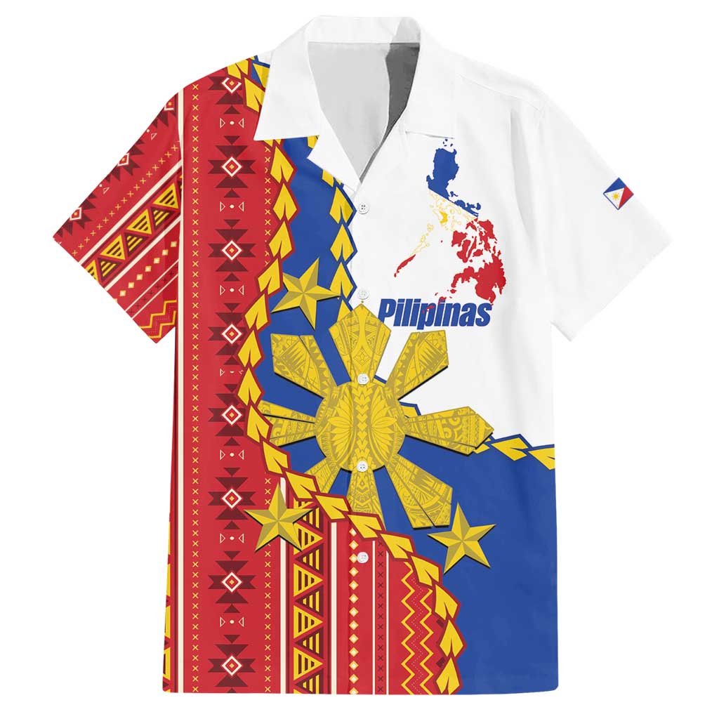 Philippines Independence Day Hawaiian Shirt Pilipinas Sun Stars Igorot Pattern