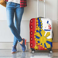 Philippines Independence Day Luggage Cover Pilipinas Sun Stars Igorot Pattern