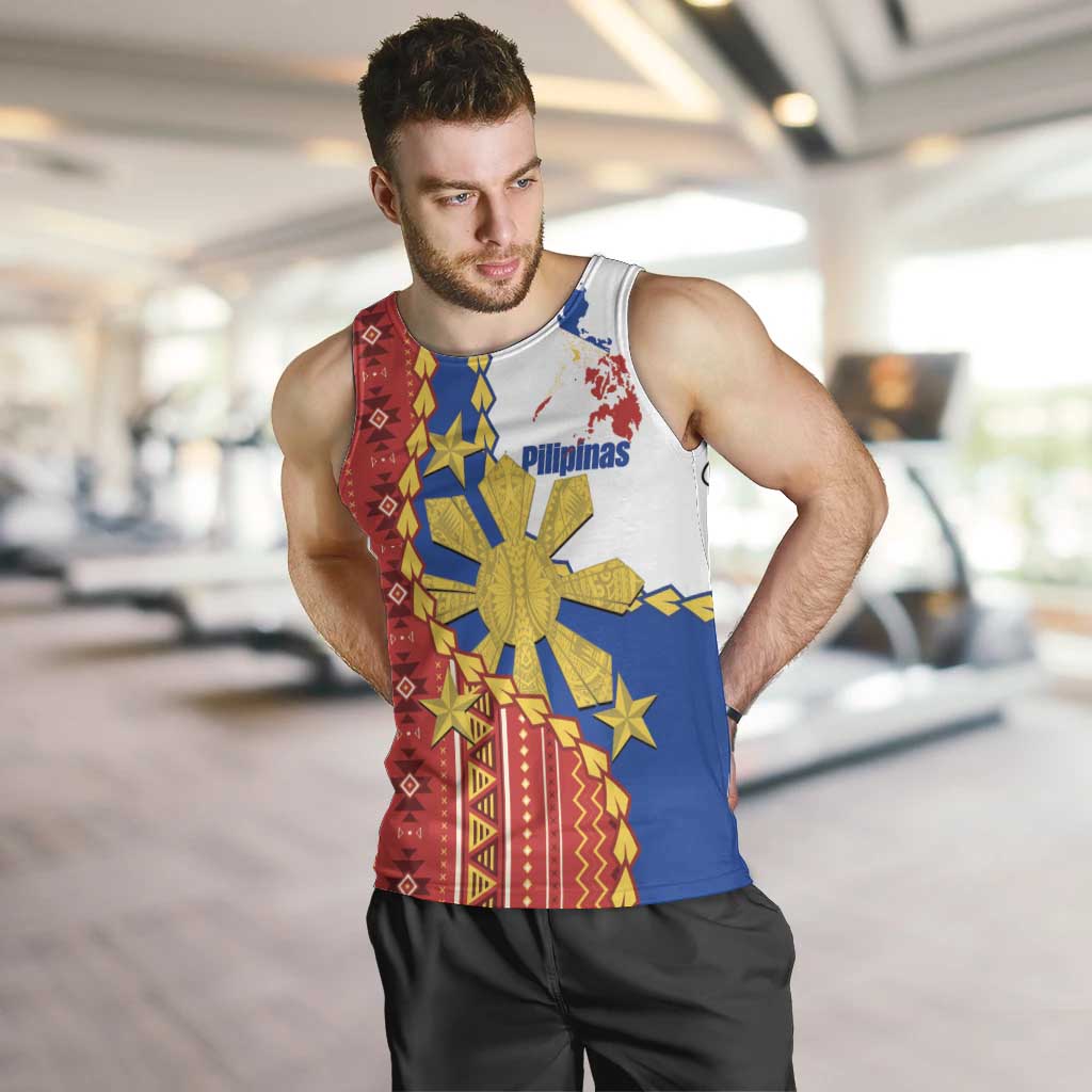Philippines Independence Day Men Tank Top Pilipinas Sun Stars Igorot Pattern