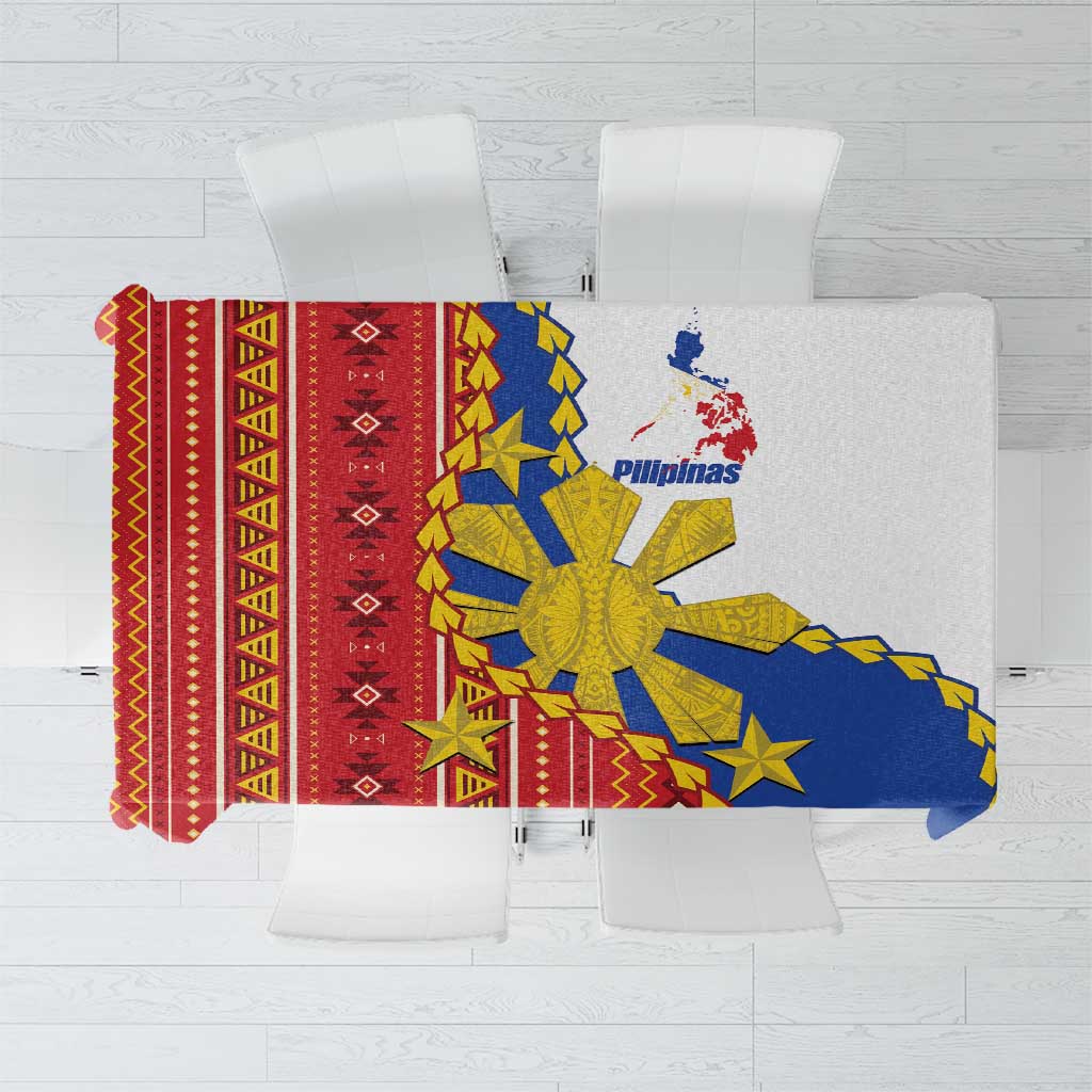 Philippines Independence Day Tablecloth Pilipinas Sun Stars Igorot Pattern