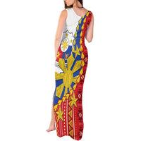 Philippines Independence Day Tank Maxi Dress Pilipinas Sun Stars Igorot Pattern