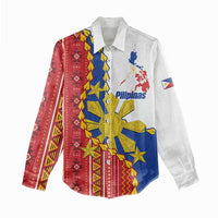 Philippines Independence Day Women Casual Shirt Pilipinas Sun Stars Igorot Pattern