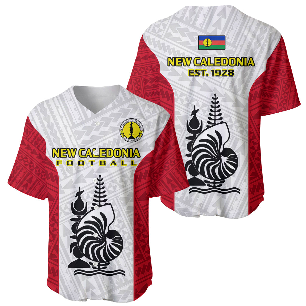 New Caledonia Football Baseball Jersey Polynesian Pattern Sporty Style LT14 - Polynesian Pride