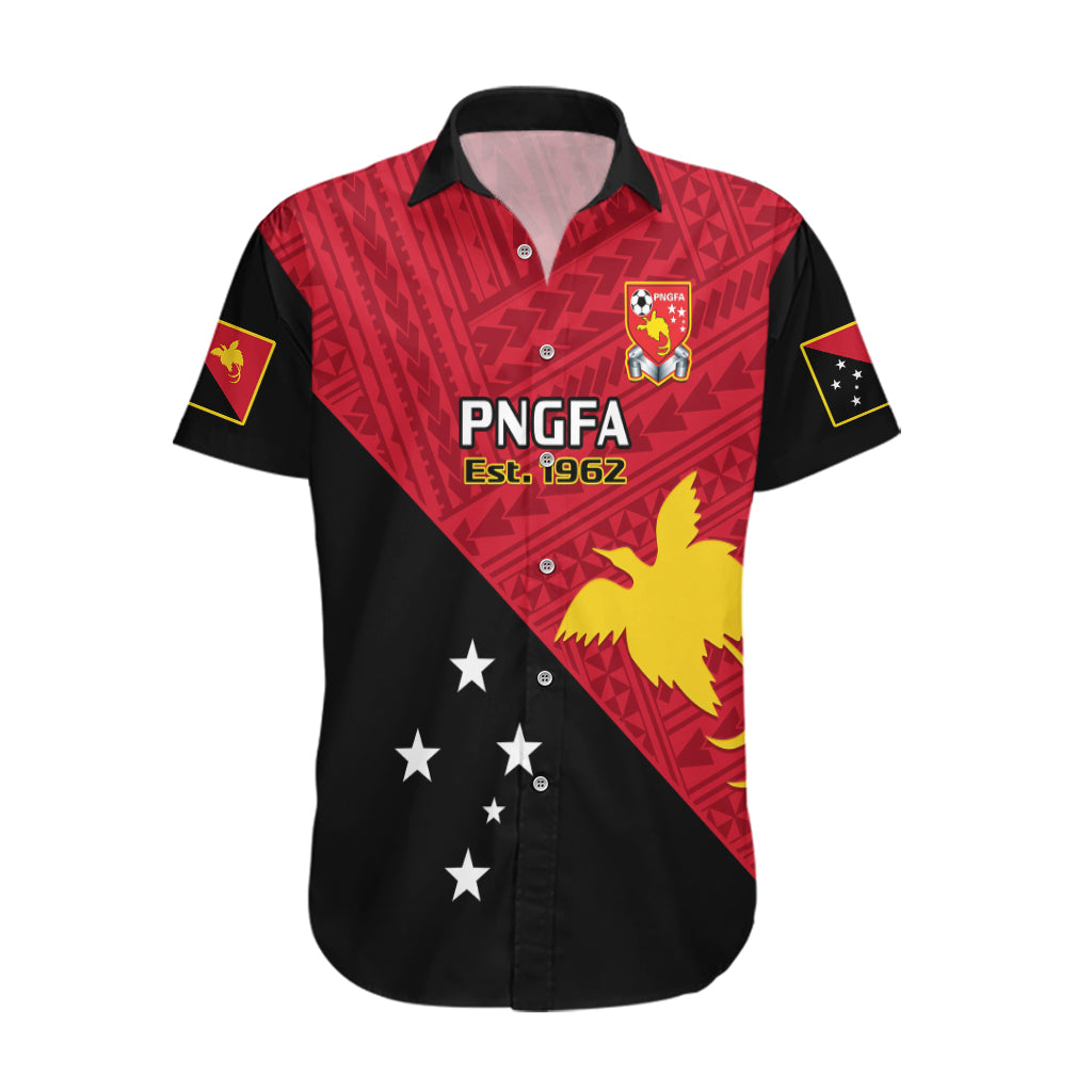 Personalised Papua New Guinea Football Hawaiian Shirt Go PNG Polynesian Pattern Sporty Style LT14 Red - Polynesian Pride