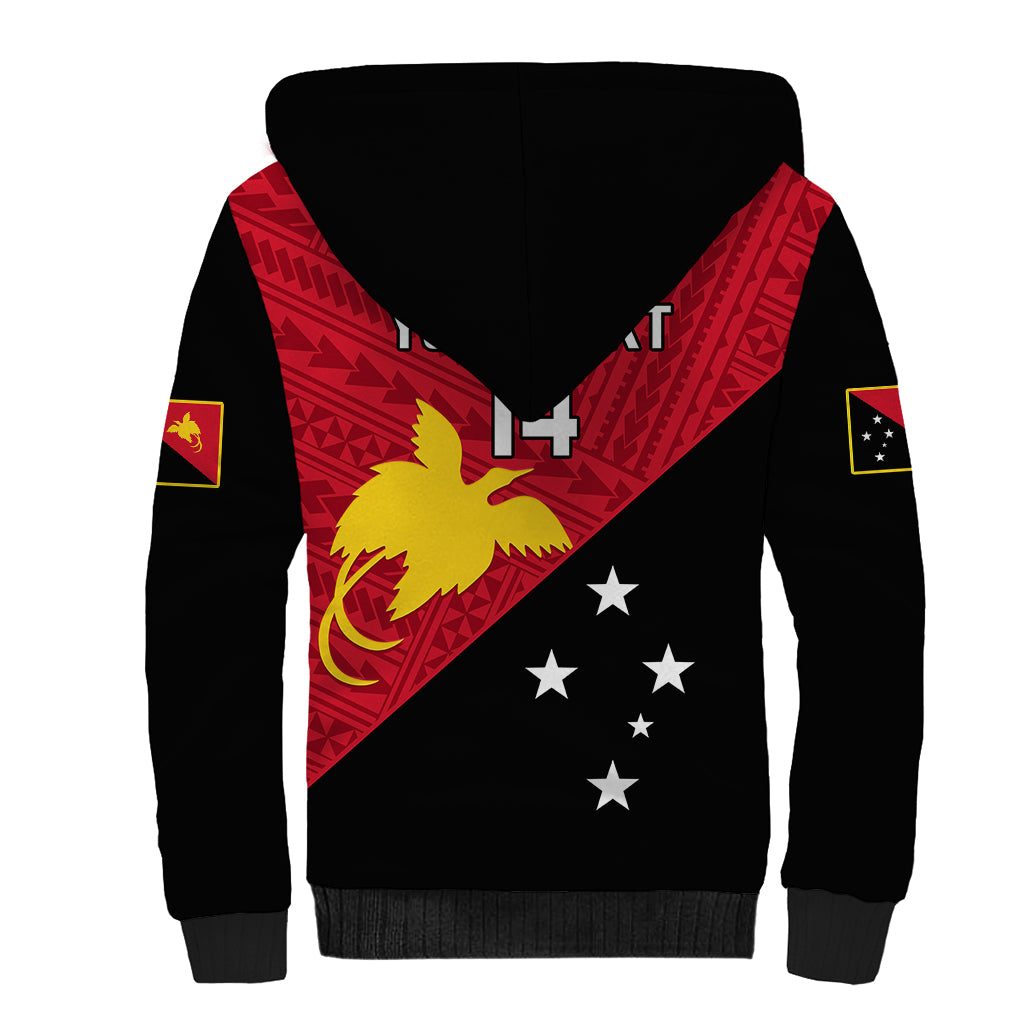 Personalised Papua New Guinea Football Sherpa Hoodie Go PNG Polynesian Pattern Sporty Style LT14 - Polynesian Pride
