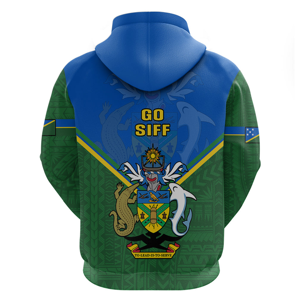 Solomon Islands Football Hoodie Polynesian Pattern Sporty Style LT14 - Polynesian Pride