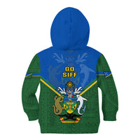 Solomon Islands Football Kid Hoodie Polynesian Pattern Sporty Style LT14 - Polynesian Pride