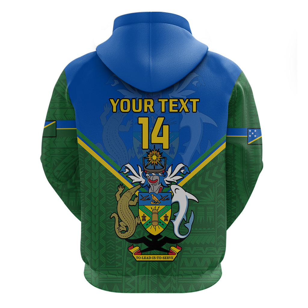 Custom Solomon Islands Football Hoodie Polynesian Pattern Sporty Style LT14 - Polynesian Pride