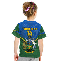 Personalised Solomon Islands Football Kid T Shirt Polynesian Pattern Sporty Style LT14 - Polynesian Pride