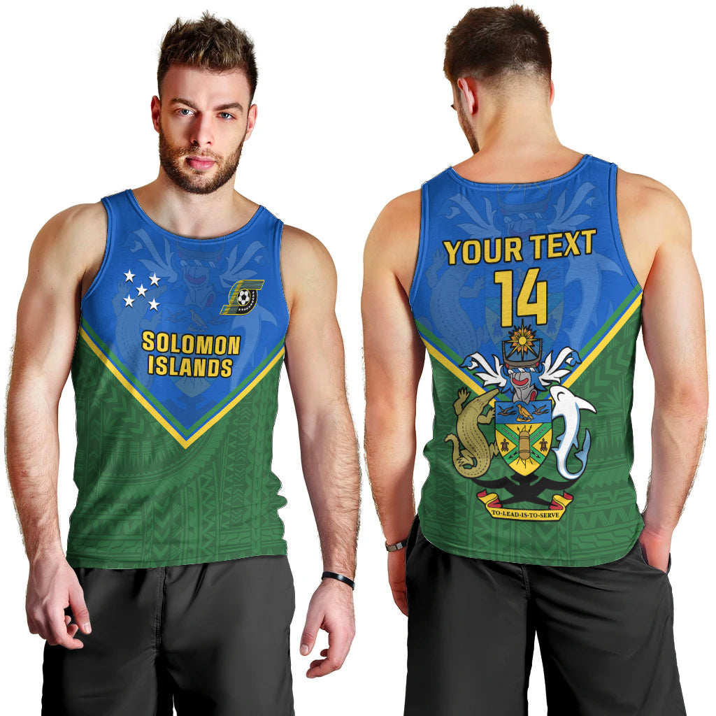 Personalised Solomon Islands Football Men Tank Top Polynesian Pattern Sporty Style LT14 - Polynesian Pride