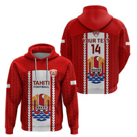 Custom Tahitian Football Hoodie Tahiti Coat of Arm Polynesian Sporty Style LT14 - Polynesian Pride