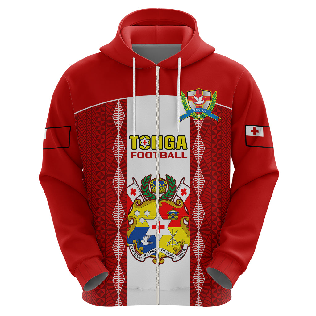 Custom Tonga Football Hoodie Tongan Ngatu Pattern Sporty Style LT14 - Polynesian Pride