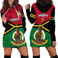 Vanuatu Football Hoodie Dress Vanuatuan Coat Of Arm Polynesian Flag Style LT14 - Polynesian Pride