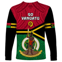 Vanuatu Football Long Sleeve Shirt Vanuatuan Coat Of Arm Polynesian Flag Style LT14 - Polynesian Pride