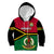Personalised Vanuatu Football Kid Hoodie Vanuatuan Coat Of Arm Polynesian Flag Style LT14 Hoodie Red - Polynesian Pride