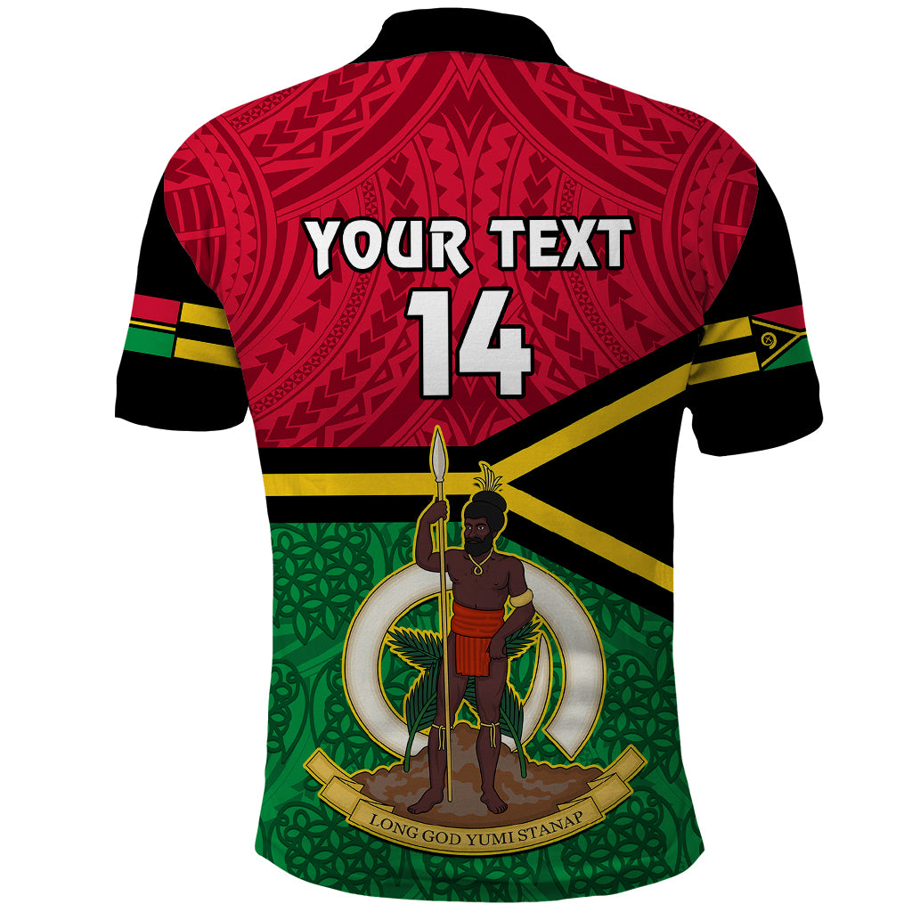 Custom Vanuatu Football Polo Shirt Vanuatuan Coat Of Arm Polynesian Flag Style LT14 - Polynesian Pride