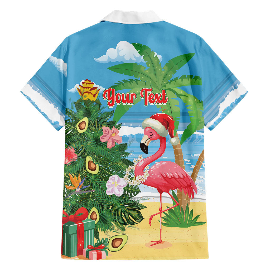 Flamingo Hawaii Summer Christmas Personalized Family Matching Mermaid Dress and Hawaiian Shirt Mele Kalikimaka Beachy Vibes
