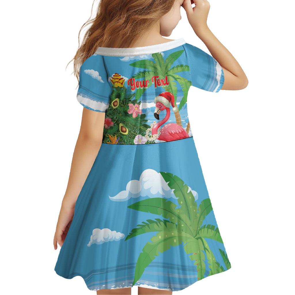 Flamingo Hawaii Summer Christmas Personalized Family Matching Puletasi and Hawaiian Shirt Mele Kalikimaka Beachy Vibes