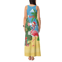 Flamingo Hawaii Summer Christmas Personalized Tank Maxi Dress Mele Kalikimaka Beachy Vibes
